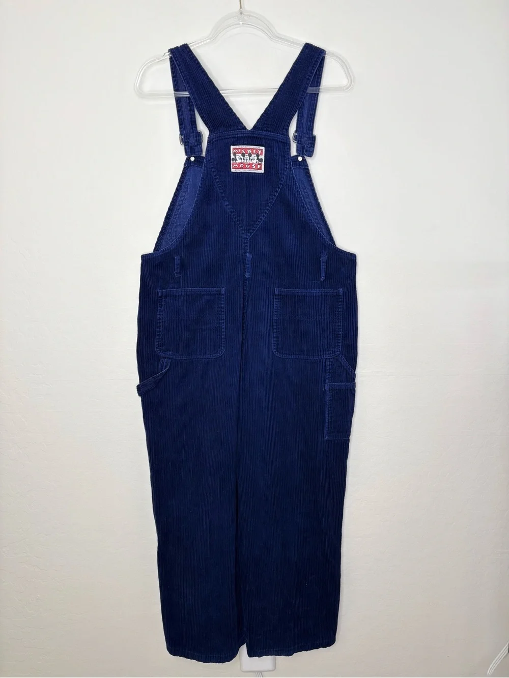 Vintage Disney Mickey Unlimited Jerry Leigh Corduroy Overalls Blue Large